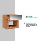 Mesa de Cabeceira 567 Branco C/ Espelho – Carraro. - Native