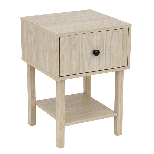 Mesa de Cabeceira 57x40x39cm MDF Nature com Gaveta Carolina Astral Design