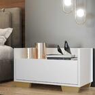 Mesa De Cabeceira 60 Cm C/ Pés Quadrados Multimóveis Branca/n