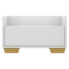Mesa De Cabeceira 60 Cm C/ Pés Quadrados Multimóveis Branca/n