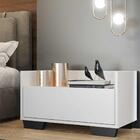 Mesa De Cabeceira 60 Cm C/ Pés Quadrados Multimóveis Branca/p