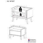 Mesa De Cabeceira 60 Cm C/ Pés Retrô Multimóveis Preta