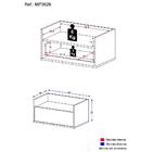 Mesa De Cabeceira 60 Cm Suspensa Multimóveis Preta