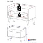 Mesa De Cabeceira 60cm Retrô Multimóveis V3627