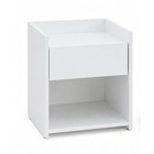 Mesa de Cabeceira 60x40x30cm MDF Branco com Gavetas Darabas Agardi