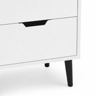 Mesa de Cabeceira 60x45x30cm MDF Branco com Gavetas Darabas Agardi