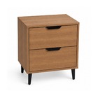 Mesa de Cabeceira 60x45x30cm MDF Freijó com Gavetas Darabas Agardi
