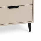 Mesa de Cabeceira 60x45x30cm MDF Nude com Gavetas Darabas Agardi