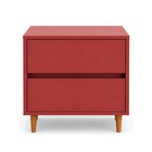 Mesa de Cabeceira 60x50x40cm MDF Pimenta com Gavetas Darabas Agardi