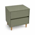Mesa de Cabeceira 60x50x40cm MDF Salvia com Gavetas Darabas Agardi