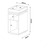Mesa de Cabeceira 61,5x30x40cm MDP Branco Olivia Artely