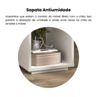 Mesa de Cabeceira 61,5x30x40cm MDP Branco Olivia Artely