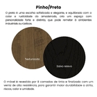 Mesa de Cabeceira 61,5x30x40cm MDP Preto e Pinho Olivia Artely