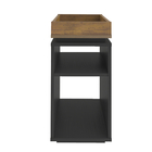 Mesa de Cabeceira 61,5x30x40cm MDP Preto e Pinho Olivia Artely