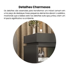 Mesa de Cabeceira 61,5x30x40cm MDP Preto Olivia Artely