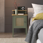 Mesa de Cabeceira 72,5x43x36cm MDF e MDP Menta e Carvalho Charlotte Artely