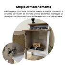 Mesa de Cabeceira 72,5x43x36cm MDF e MDP Pinho e Off White Charlotte Artely