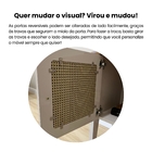 Mesa de Cabeceira 72,5x43x36cm MDF e MDP Pinho e Off White Charlotte Artely