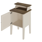 Mesa de Cabeceira 72,5x43x36cm MDF e MDP Pinho e Off White Charlotte Artely