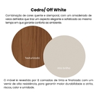 Mesa de Cabeceira 73x44,5x35cm MDF e MDP Cedro e Off White com Gaveta Vip Artely