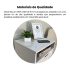 Mesa de Cabeceira 73x44,5x35cm MDF e MDP Off White com Gaveta Vip Artely