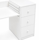 Mesa de Cabeceira 75x100x45cm MDF Branco com Gavetas Darabas Agardi
