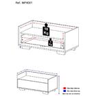 Mesa De Cabeceira 80 Cm C/ Pés Quadrados Multimóveis Branca/n