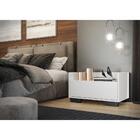 Mesa De Cabeceira 80 Cm C/ Pés Quadrados Multimóveis Branca/p