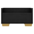 Mesa De Cabeceira 80 Cm C/ Pés Quadrados Multimóveis Preta/na