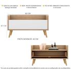 Mesa De Cabeceira 80 Cm C/ Pés Retrô Multimóveis Rustic/branc