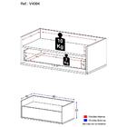 Mesa De Cabeceira 80cm Suspensa Multimóveis V4004