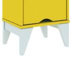 Mesa De Cabeceira  03 Gavetas Twister Tililin Móveis Amarelo