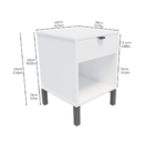 Mesa De Cabeceira Adênia 1 Gaveta Na Cor Madeira Natural 55 C