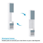 Mesa De Cabeceira Alta 38cm 1 Porta E 1 Gaveta Alpes Luciane