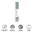 Mesa De Cabeceira Alta 38cm 1 Porta E 1 Gaveta Alpes Luciane