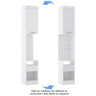 Mesa De Cabeceira Alta 38cm 1 Porta E 1 Gaveta Alpes Luciane