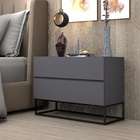 Mesa De Cabeceira Alto Padrão 2 Gavetas P/ Quarto Casal