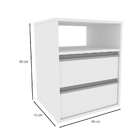 Mesa De Cabeceira Amora 2 Gv Branca