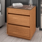 Mesa De Cabeceira Ana Com Tampo Em Vidro Noce