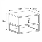 Mesa De Cabeceira Angela Com Gaveta Off White C02 - D'rossi