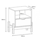 Mesa De Cabeceira Antares Azul Cobalto