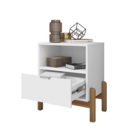 Mesa De Cabeceira Antares Branco - Casa D Móveis