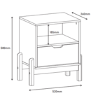 Mesa De Cabeceira Antares Cedro - Casa D Móveis