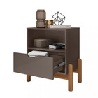 Mesa De Cabeceira Antares Cinza Perola