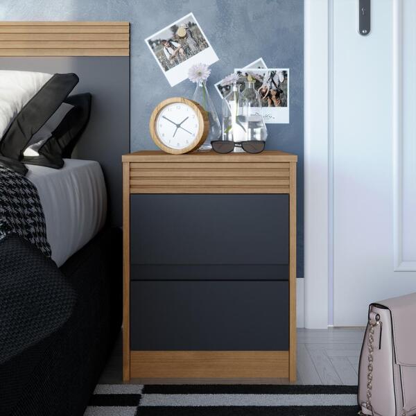 Mesa De Cabeceira Aparador Gaveteiro Cômoda 2 Gavetas Organiz