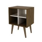 Mesa De Cabeceira/apoio Multimóveis Cr35015 Capuccino/off Whi