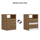 Mesa De Cabeceira Apolo Color Flex Com 2 Gavetas - Pr Móveis