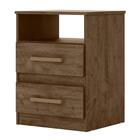 Mesa De Cabeceira Apolo Flex 2 Gv Castanho Wood E Avelã