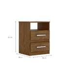 Mesa De Cabeceira Apolo Flex 2 Gv Castanho Wood E Avelã