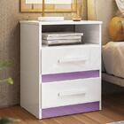 Mesa de Cabeceira Apolo - Moval Branco/rosa/azul/lilás/preto